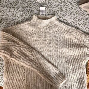 American Eagle Outfitters Pullover Sweater: Ivory Women's Size Small NWT